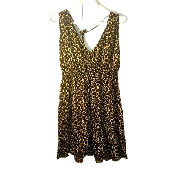 None Dresses & Skirts - Leopard Print Sleeveless Dress